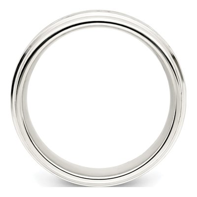 Sterling Silver 7mm Intertwined Flat Wedding Band – view 3