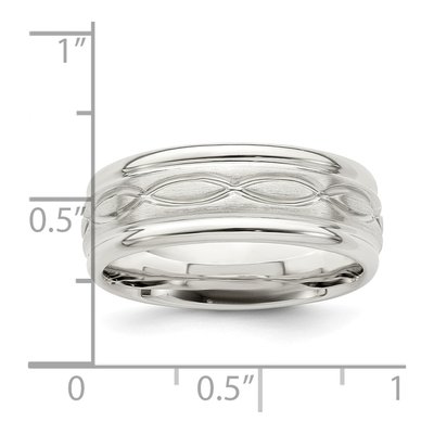 Sterling Silver 7mm Wedding Band – view 6