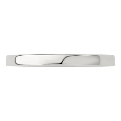 Sterling Silver 2mm Flat Wedding Band – view 5