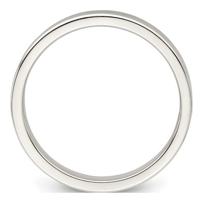 Sterling Silver 3mm Flat Wedding Band – view 3