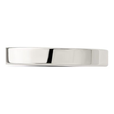 Sterling Silver 3mm Flat Wedding Band – view 5