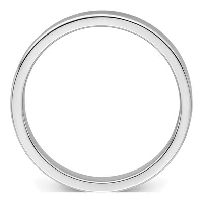 Sterling Silver 3mm Flat Wedding Band – view 2