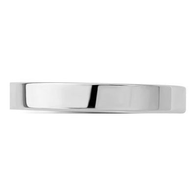Sterling Silver 3mm Flat Wedding Band – view 3