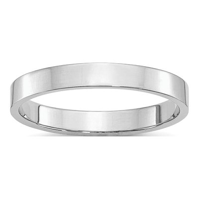 Sterling Silver 3mm Flat Wedding Band