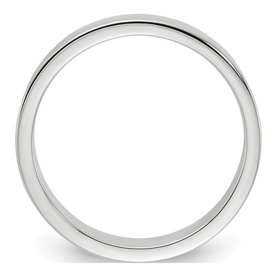Sterling Silver 4mm Flat Wedding Band – view 3