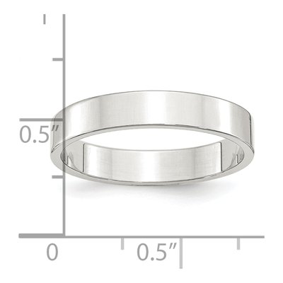 Sterling Silver 4mm Flat Wedding Band – view 5