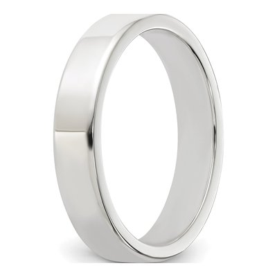 Sterling Silver 4mm Flat Wedding Band – view 7