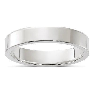 Sterling Silver 4mm Flat Wedding Band