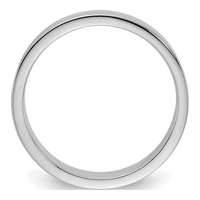 Sterling Silver 4mm Flat Wedding Band – view 2