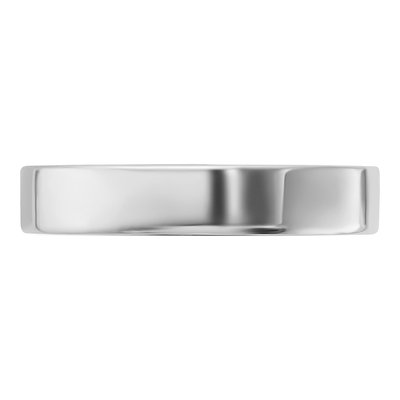 Sterling Silver 4mm Flat Wedding Band – view 3