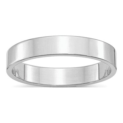 Sterling Silver 4mm Flat Wedding Band