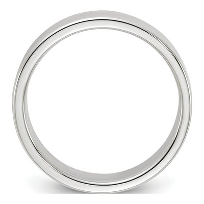 Sterling Silver 5mm Flat Wedding Band – view 3