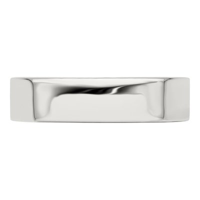 Sterling Silver 5mm Flat Wedding Band – view 6
