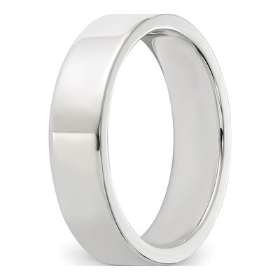 Sterling Silver 5mm Flat Wedding Band – view 7