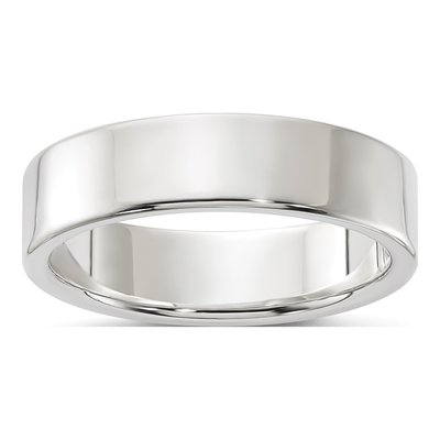 Sterling Silver 5mm Flat Wedding Band