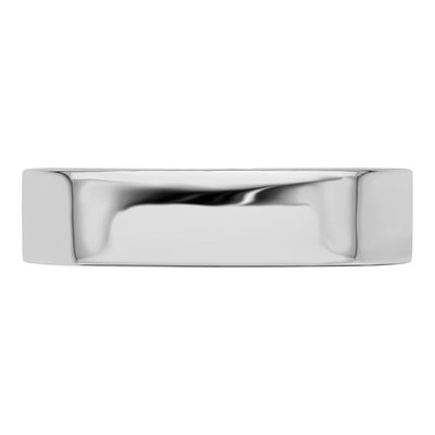 Sterling Silver 5mm Flat Wedding Band – view 4