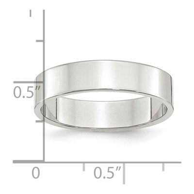 Sterling Silver 5mm Flat Wedding Band – view 5