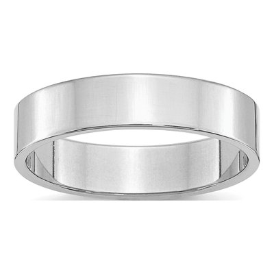 Sterling Silver 5mm Flat Wedding Band