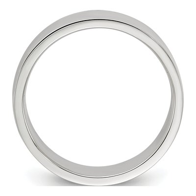 Sterling Silver 6mm Flat Wedding Band – view 3