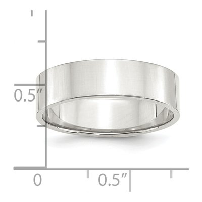 Sterling Silver 6mm Flat Wedding Band – view 5