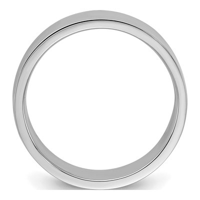 Sterling Silver 6mm Flat Wedding Band – view 2