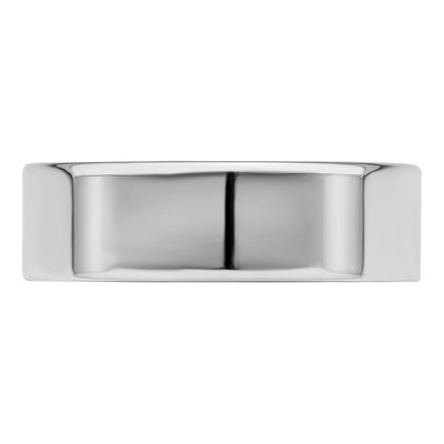 Sterling Silver 6mm Flat Wedding Band – view 4