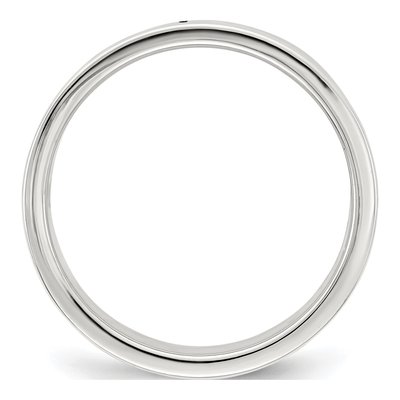 Sterling Silver 7mm Flat Wedding Band – view 3
