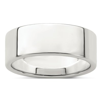 Sterling Silver 7mm Flat Wedding Band