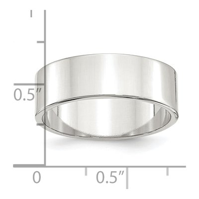 Sterling Silver 7mm Flat Wedding Band – view 5