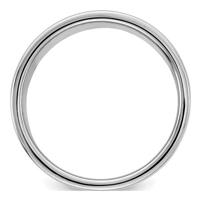 Sterling Silver 8mm Flat Wedding Band – view 2