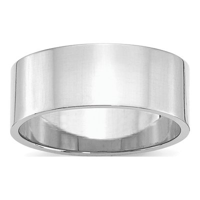 Sterling Silver 8mm Flat Wedding Band