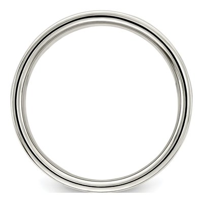 Sterling Silver 9mm Flat Wedding Band – view 3