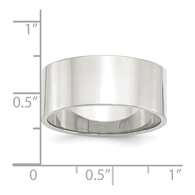 Sterling Silver 9mm Flat Wedding Band – view 4