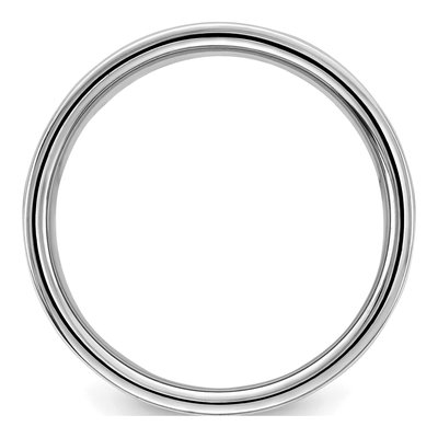 Sterling Silver 9mm Flat Wedding Band – view 2