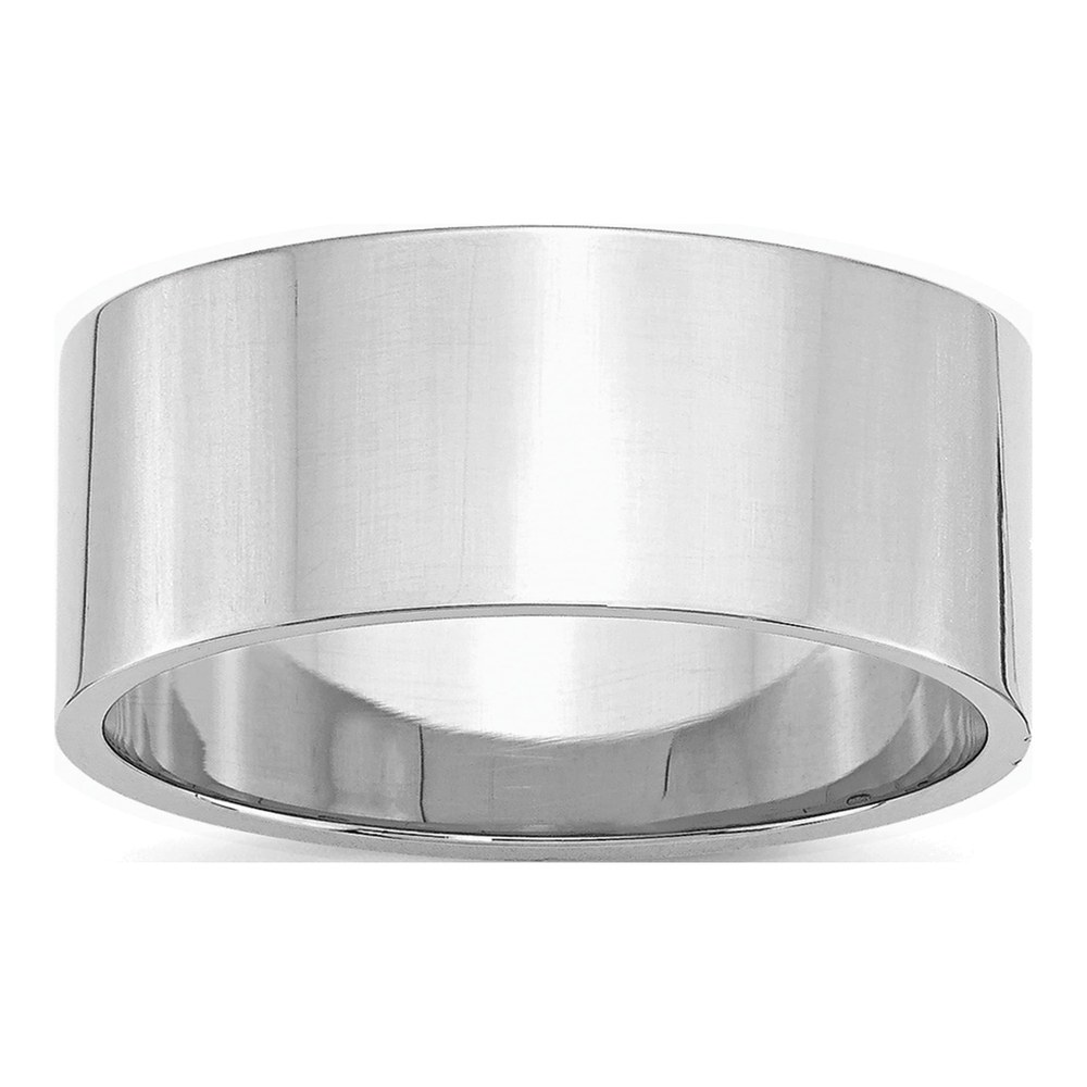 Sterling Silver Rhodium-Plated 9mm Flat Size 4 Band