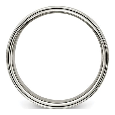 Sterling Silver 10mm Flat Wedding Band – view 3
