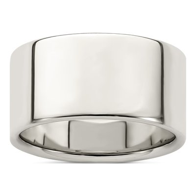 Sterling Silver 10mm Flat Wedding Band