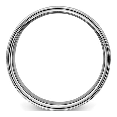 Sterling Silver 10mm Flat Wedding Band – view 2