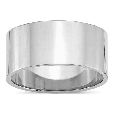 Sterling Silver 10mm Flat Wedding Band