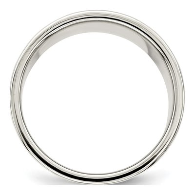 Sterling Silver 12mm Flat Wedding Band – view 3