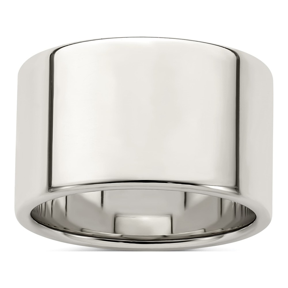 Sterling Silver 12mm Flat Wedding Band