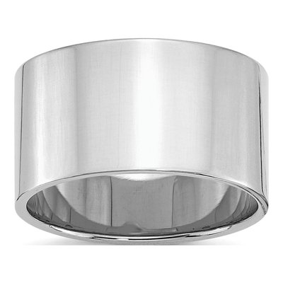 Sterling Silver 12mm Flat Wedding Band