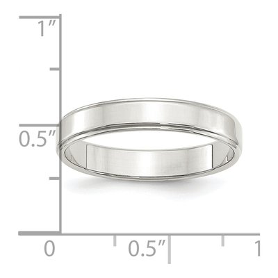 Sterling Silver 4mm Step Edge Wedding Band – view 4