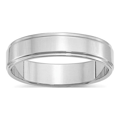 Sterling Silver 5mm Flat Wedding Band