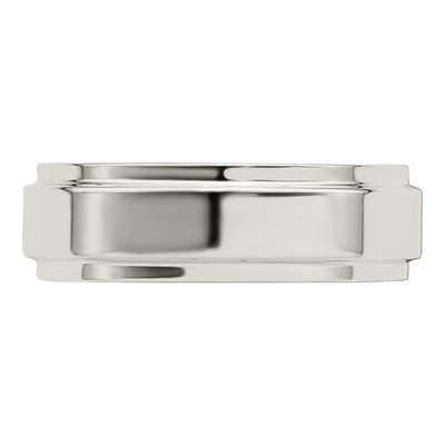 Sterling Silver 6mm Flat Step Edge Wedding Band – view 5