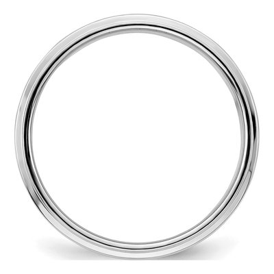 Sterling Silver 6mm Flat Step Edge Wedding Band – view 2
