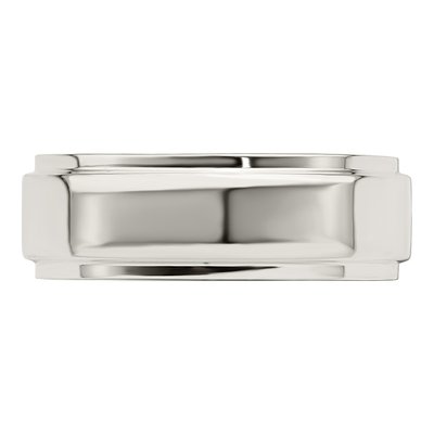 Sterling Silver 7mm Flat Step Edge Wedding Band – view 5