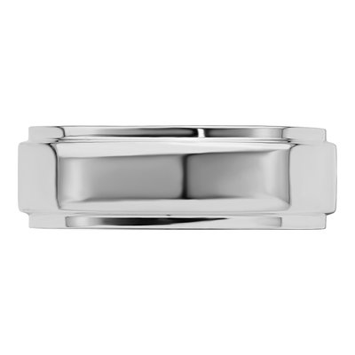 Sterling Silver 7mm Flat Wedding Band – view 3