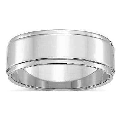 Sterling Silver 7mm Flat Wedding Band