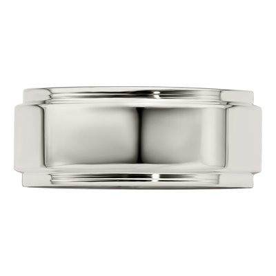 Sterling Silver 8mm Flat Step-Edge Wedding Band – view 5